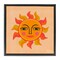Stupell Industries Retro Boho Sun Framed Floater Canvas Wall Art Design by Carrie Cantwell